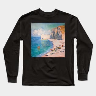 vintage beach painting Long Sleeve T-Shirt